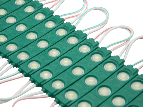 Диоды 3-х точечные Зеленые с линзой 2835-6113-G5-13000К-1.2W