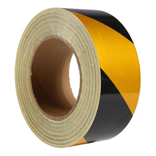Самоклеющаяся светоотражающая лента желто-черная SH501 (50мм*45,7м)