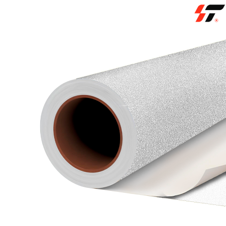 Самоклеющаяся пленка BX-01 блестящая серебро 1,22 метражом 