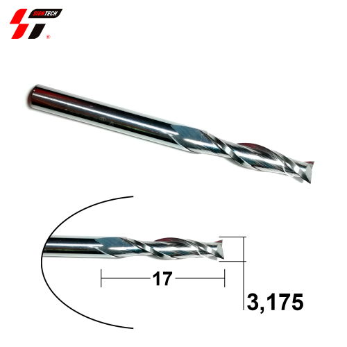 Фреза 2-х заходная (3,175*17)