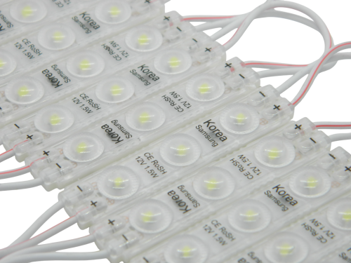 Диоды 3-х точечные Белые c линзой 2835-6313-Samsung-13000K-1.5 w