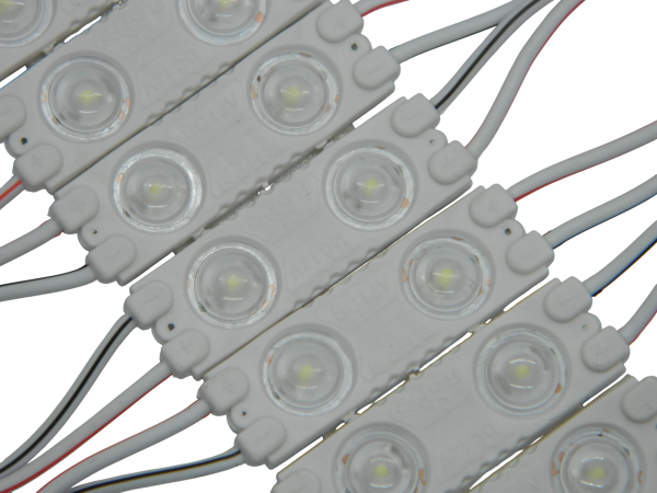 Диоды 2-х точечные Белые маленькие с линзой 2835-3912-0.6W